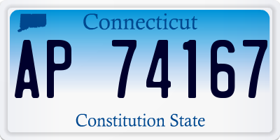 CT license plate AP74167