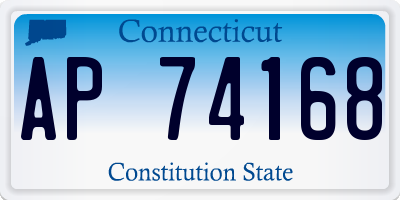 CT license plate AP74168