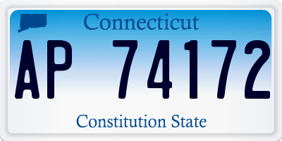 CT license plate AP74172