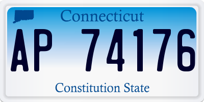 CT license plate AP74176