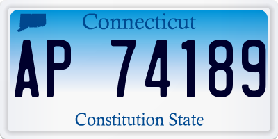 CT license plate AP74189
