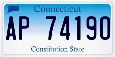 CT license plate AP74190