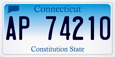 CT license plate AP74210