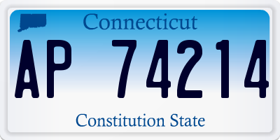 CT license plate AP74214