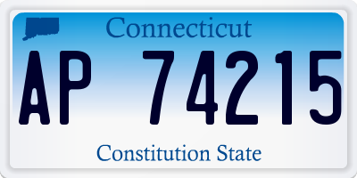 CT license plate AP74215