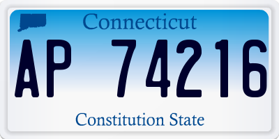 CT license plate AP74216