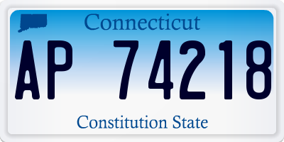 CT license plate AP74218