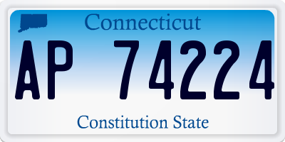 CT license plate AP74224