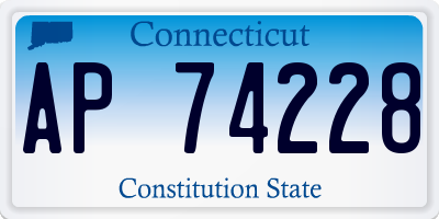 CT license plate AP74228
