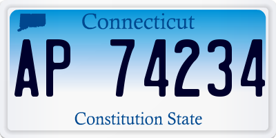 CT license plate AP74234