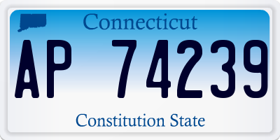 CT license plate AP74239