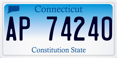 CT license plate AP74240