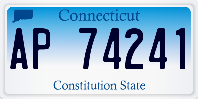 CT license plate AP74241