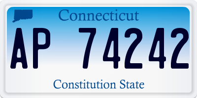 CT license plate AP74242