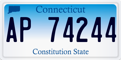 CT license plate AP74244