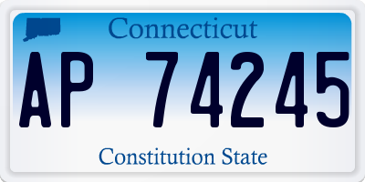 CT license plate AP74245