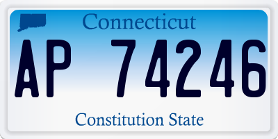 CT license plate AP74246