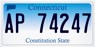 CT license plate AP74247