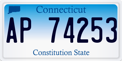CT license plate AP74253