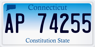 CT license plate AP74255