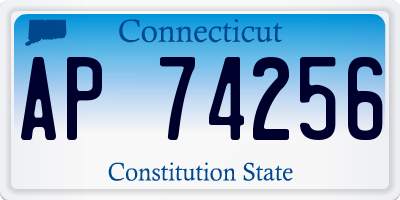 CT license plate AP74256