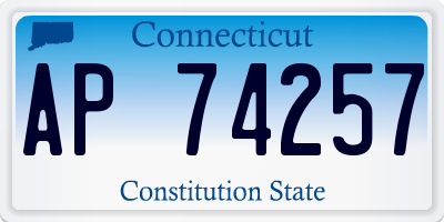 CT license plate AP74257