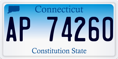 CT license plate AP74260