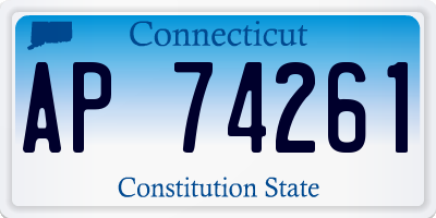 CT license plate AP74261