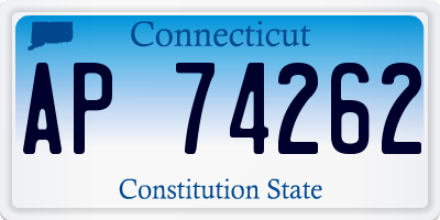 CT license plate AP74262