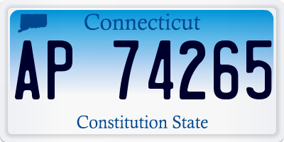 CT license plate AP74265