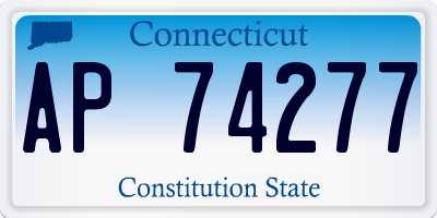 CT license plate AP74277