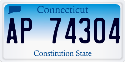 CT license plate AP74304