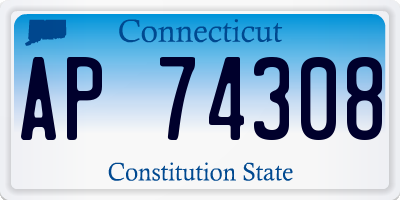 CT license plate AP74308