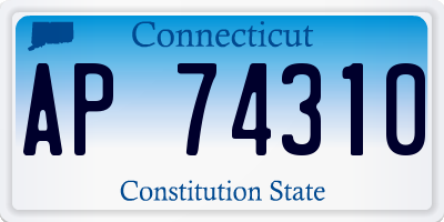 CT license plate AP74310