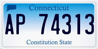 CT license plate AP74313