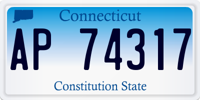 CT license plate AP74317