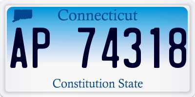 CT license plate AP74318