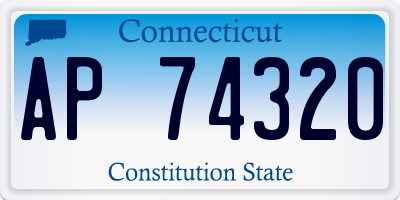 CT license plate AP74320