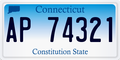 CT license plate AP74321