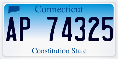 CT license plate AP74325
