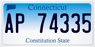 CT license plate AP74335