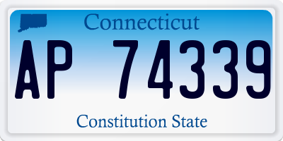 CT license plate AP74339