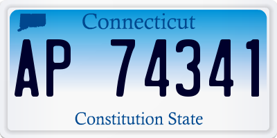 CT license plate AP74341
