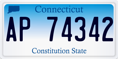 CT license plate AP74342