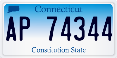CT license plate AP74344