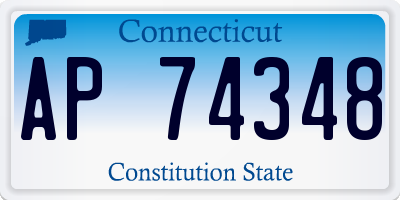 CT license plate AP74348