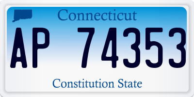 CT license plate AP74353