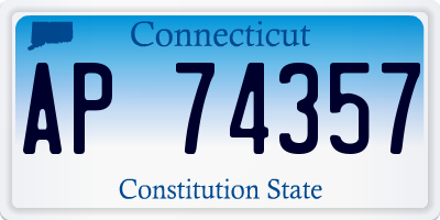 CT license plate AP74357