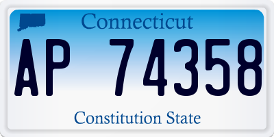 CT license plate AP74358