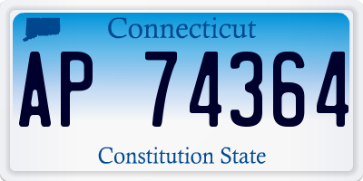 CT license plate AP74364